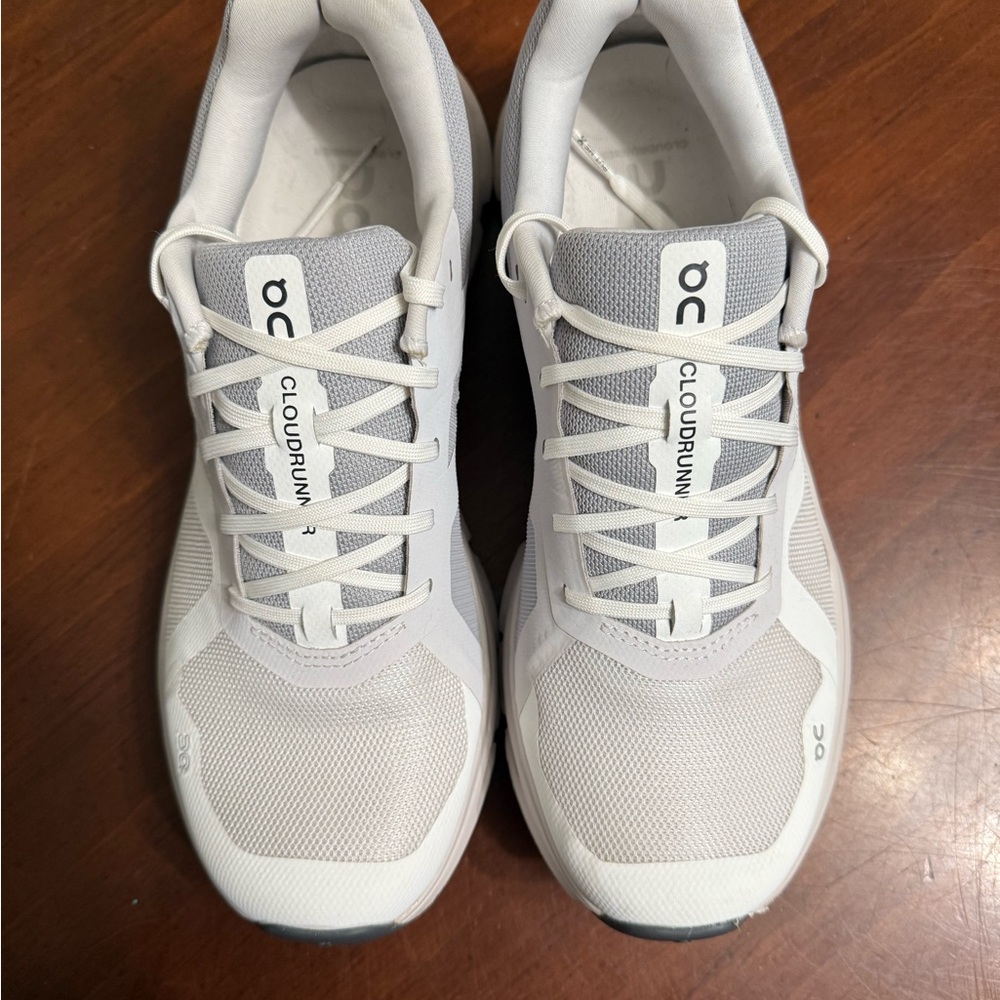 On Running Cloudrunner Womens White Running Shoes